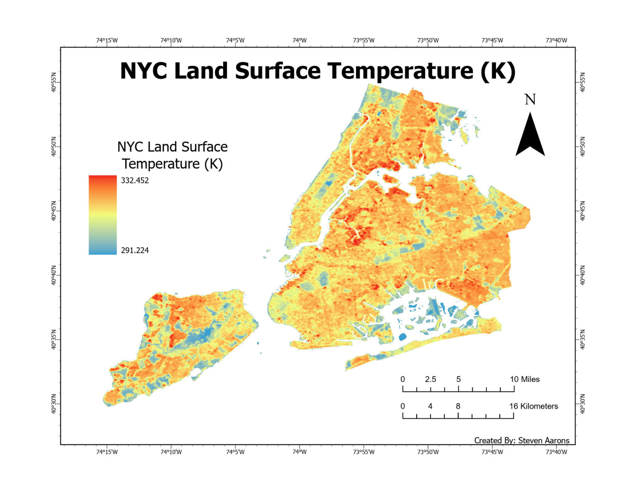 2023 Two Meter Temperature Map of New York City