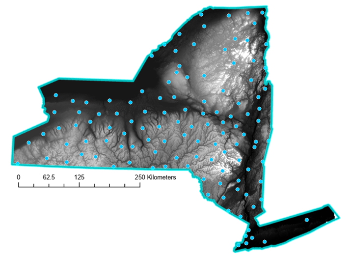 MESONET MAP AND DEM